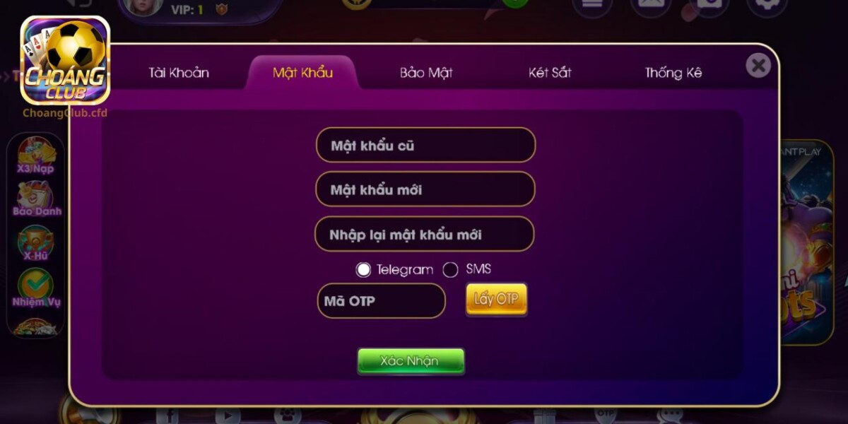 Sáu bước đổi mật khẩu tài khoản Choáng Club